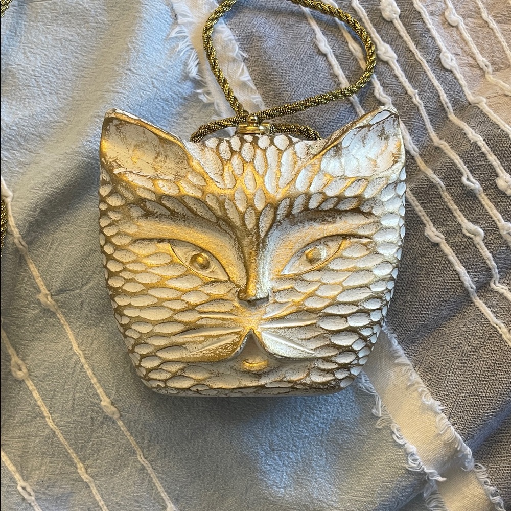 Timmy Woods wooden cat purse